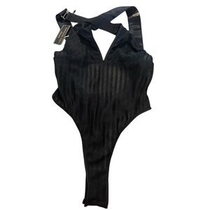 Fascinating nights intimates black lingerie bodysuit size small